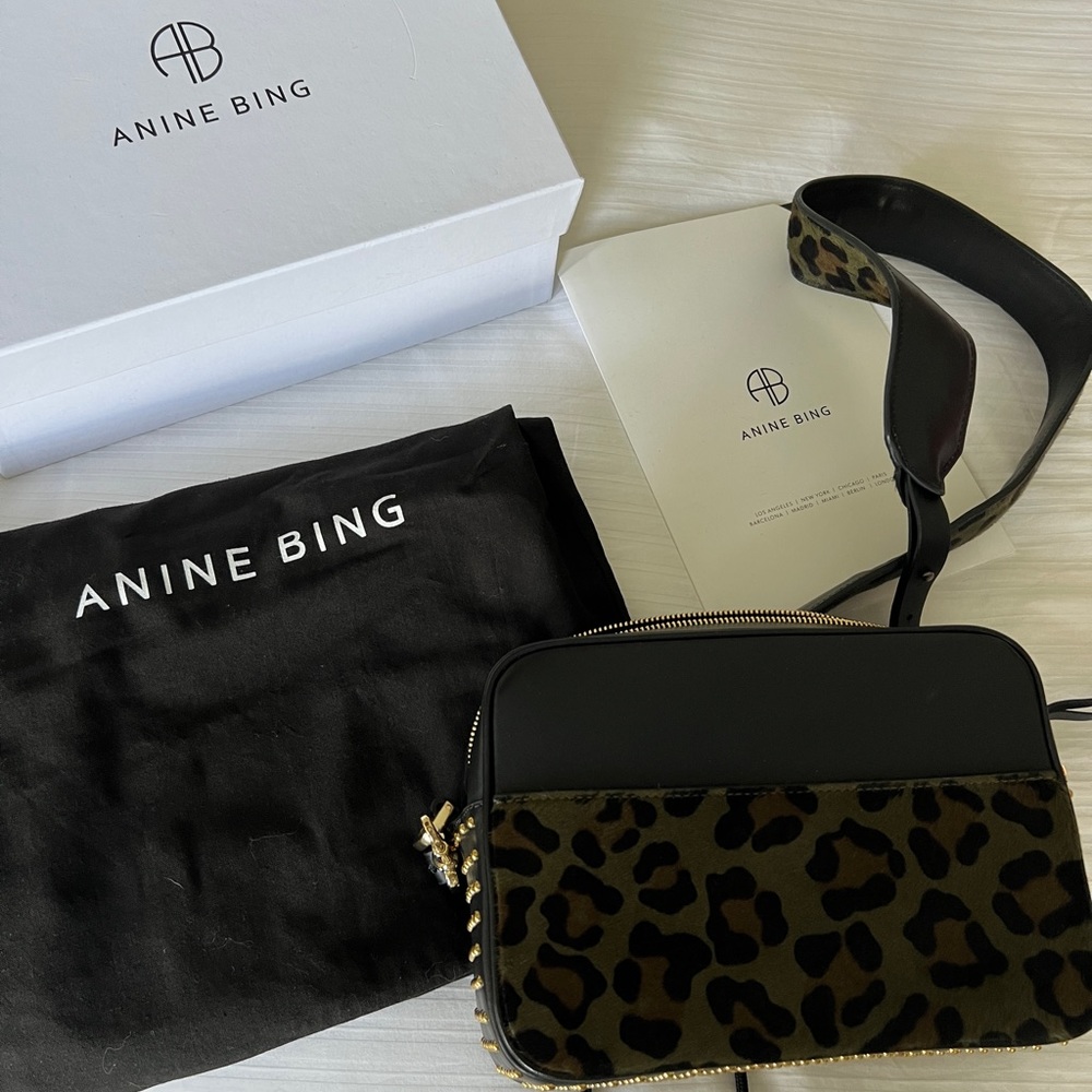 Anine Bing Alice Bag in Green Leo